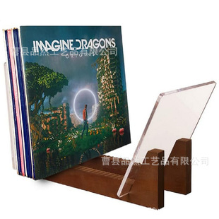 新品 陳列架可折叠黑胶唱片展示架木质黑胶唱片架50张黑胶唱片木