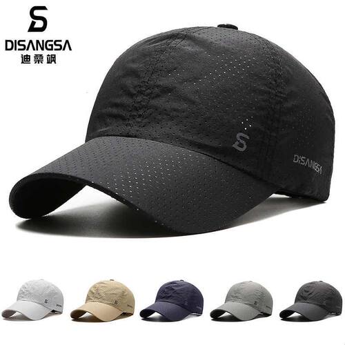 新款原创设计跑步帽薄速干透气鸭舌户外男士太阳夏季钓鱼遮阳棒球