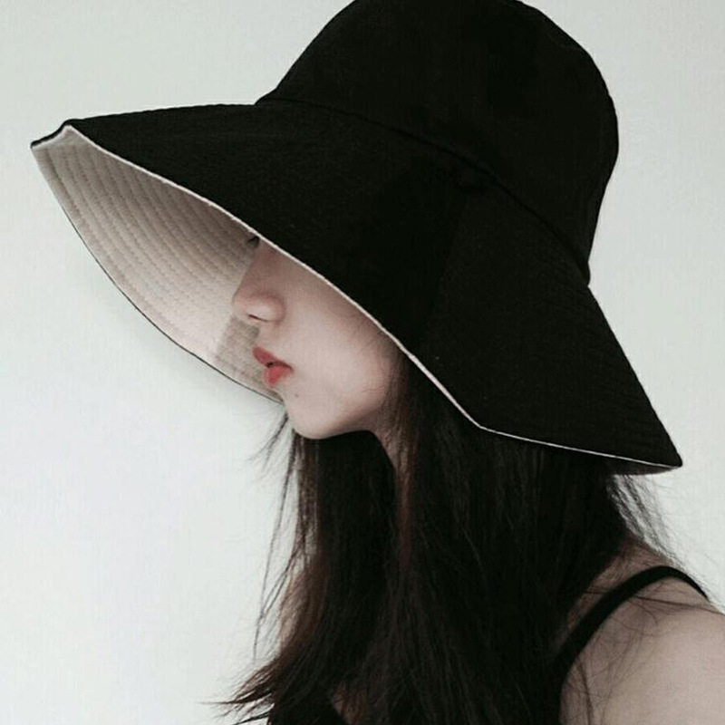 新品 春季帽女韩版网红渔夫帽盆防晒帽