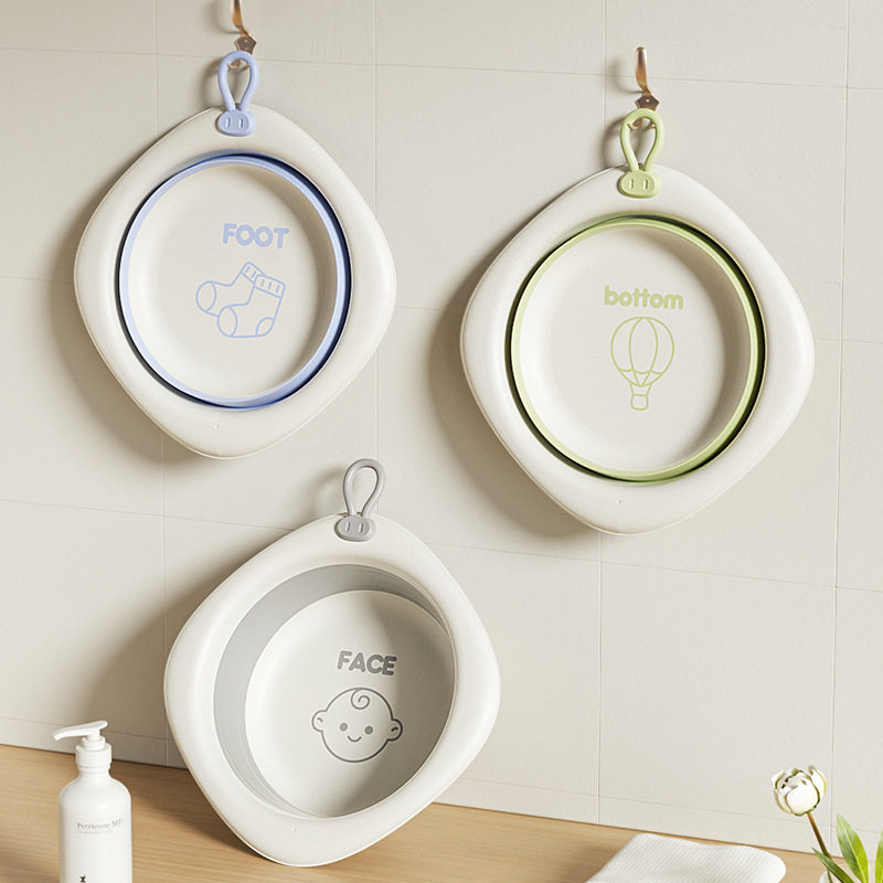 新品 儿童折叠脸盆便携式洗脸洗pp盆小孩家用塑料盆收纳盆,婴童用品,脸盆,淘宝优惠券,粉丝福利购,淘宝优惠卷