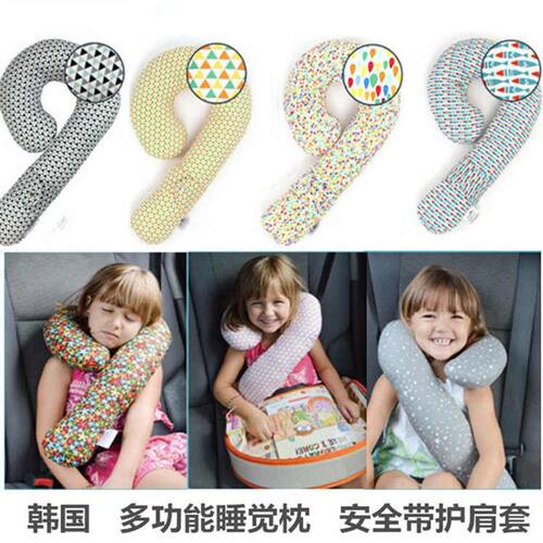新品日韩儿童汽车颈枕安全带护肩套睡枕枕头抱枕护颈宝宝车载靠枕