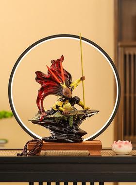 创意斗战胜佛齐天大圣孙悟空倒流香家居客厅茶台茶室装饰送礼摆件