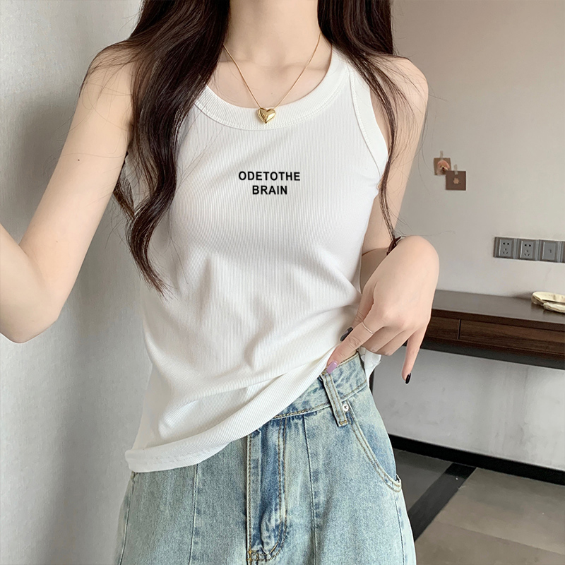 宽肩吊带背心女外穿无袖t恤内搭