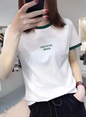 2024年夏季欧洲站体恤新款白色欧货isn潮t恤女装宽松短袖上衣