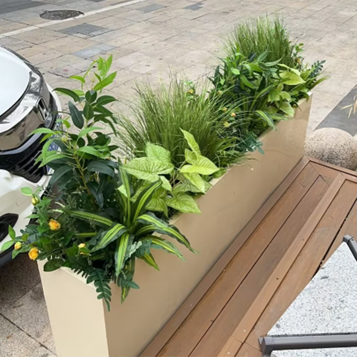 仿真绿植花箱假花草餐厅门店外摆隔断美化植物花艺装饰插花成品
