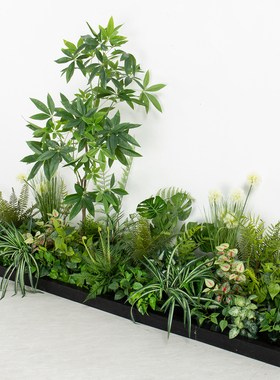 室内仿真绿植隔断造景花箱植物