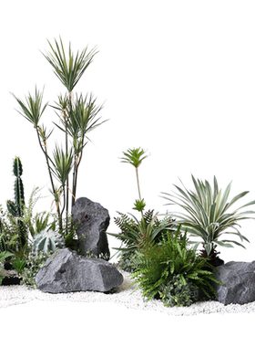 野花仿真仙人掌造景沙生植物景观
