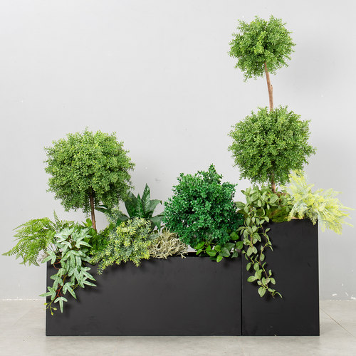 仿真球型树木花箱绿植摆件