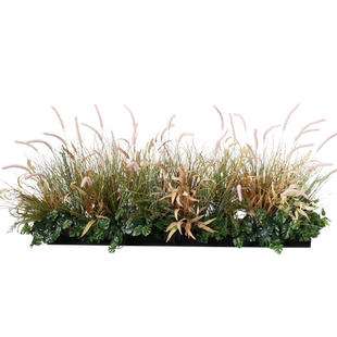 秋款仿真芦苇植物造景花槽墙边角落软装仿生花草插花狗尾草草丛