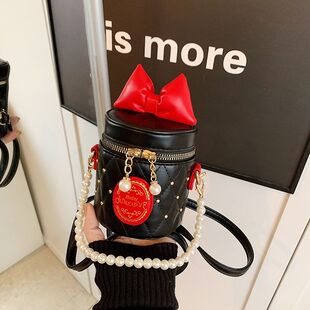 公主包包儿童新款蝴蝶结水桶女童斜挎包可爱女孩宝宝手拎小包外出