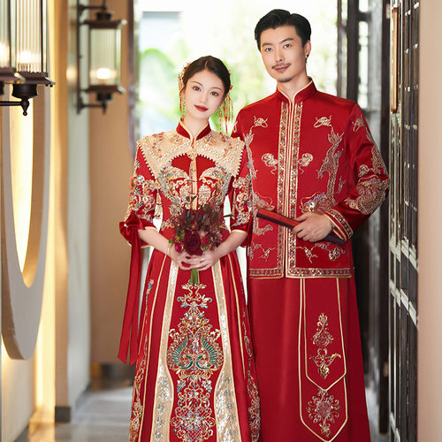 情侣秀禾服2025年夏季新款嫁衣结婚中式礼服新娘服新式秀禾龙凤褂