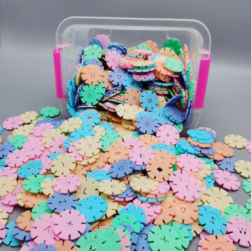 3cm马卡龙雪花片积木玩具益智