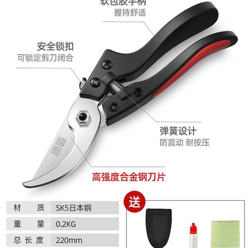 日本原装进口剪树枝专用剪刀园林修枝剪果树园艺sk5修花剪子省力
