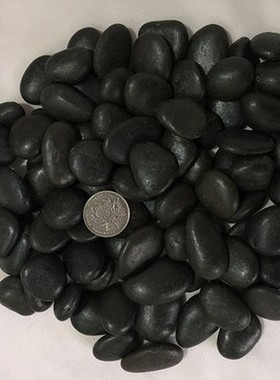 辽宁鹅卵石黑色抛光庭院花园铺地舖路阳台鱼缸造景装饰雨花石原石