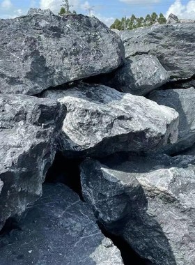 天然黑色砾石石子鹅卵石水洗磨石地面专用枯山水造景铺路黑山石