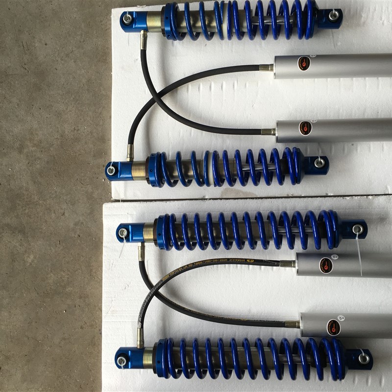 钢管车减震器自制改装四驱越野  绞牙大行程氮气分离避震减震配件