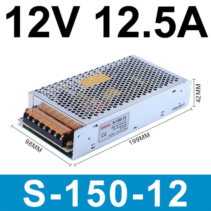 明纬MS/S-5g0w220转12V24V直流100W150W200W开关电源变压器2a5A10