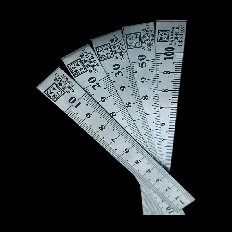 钢尺厘米钢直尺10/20/30/50/100/cm倒序尺正序尺窄尺钢板尺刻度尺