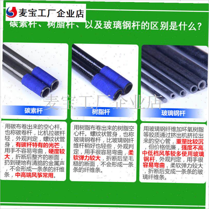 筝杆 前撑杆 n树脂杆骨架 风筝配件 各种型号\