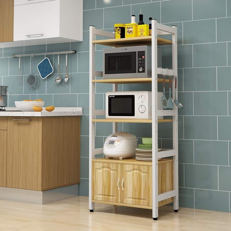 公友 厨房置物架落地多层储物架子烤箱收纳架台面调料架碗架微波