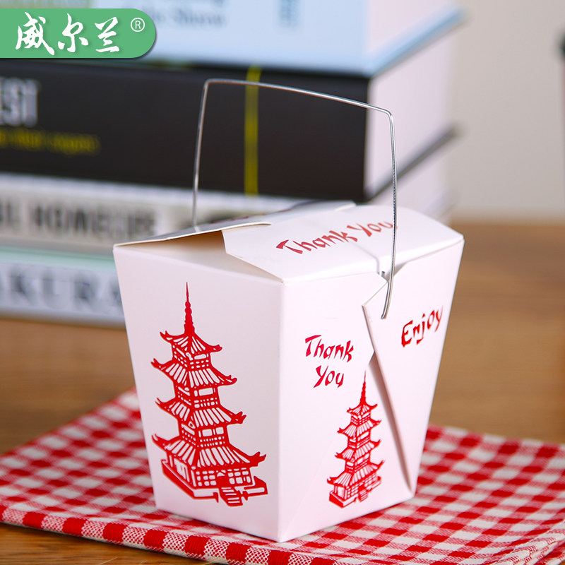 威尔兰纸长方形手提打包盒红塔