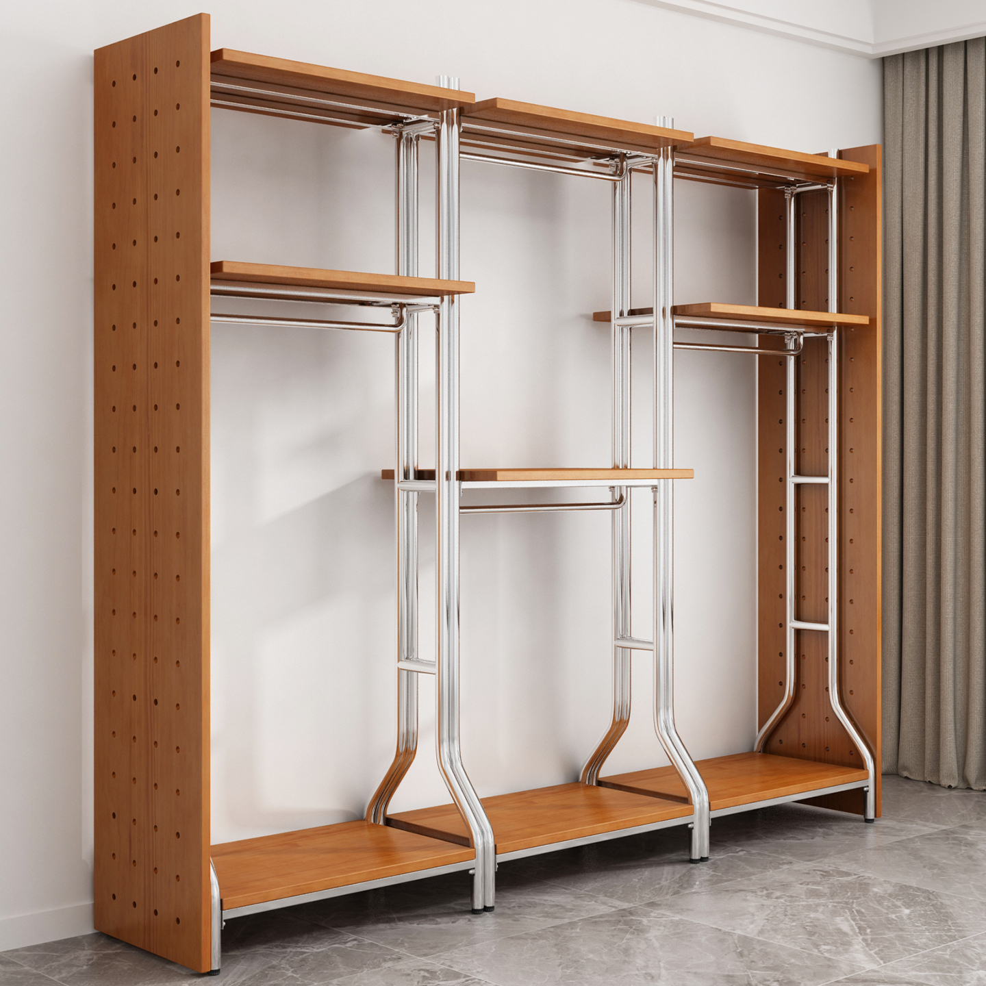 铁裁缝置物架家具实木衣帽间