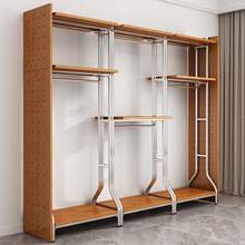 金属衣柜洞洞板2025新款爆款卧室家用实木铁艺钢架结构定制衣帽间