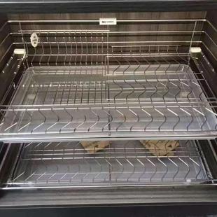 厂家04不锈钢纳米三边拉篮全铝双接双层存放橱柜拉篮大容量