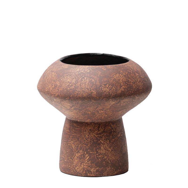 简约现创意侘莫兰迪树脂花花器软装样板房客厅茶几桌面装饰品