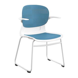 学校会议室椅子简约培训椅接待洽谈椅软包图书馆椅子学生椅