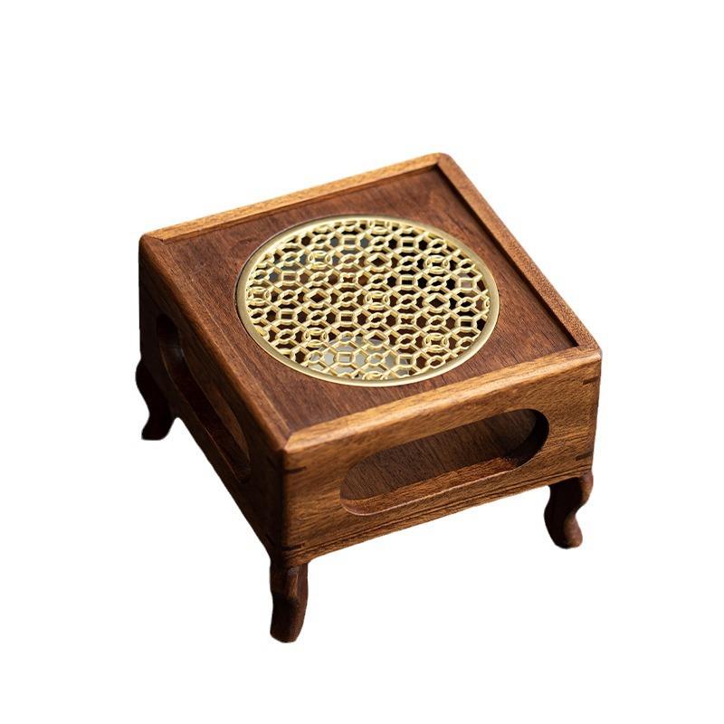 美胡桃北蜡煮烛茶炉温茶炉底座明火炉热茶木暖茶加热炉温茶dat106