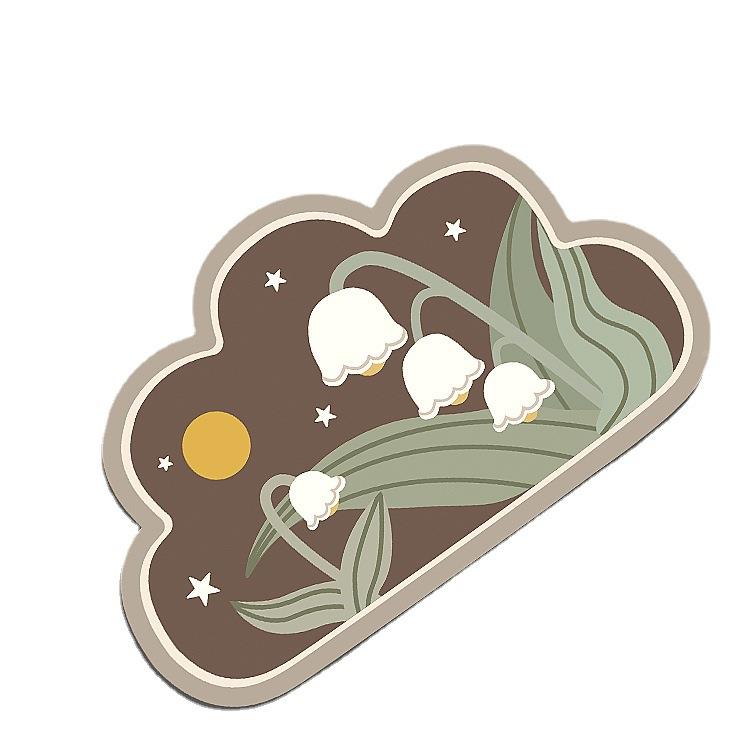 浴卫室地垫898989进软硅藻泥吸水防滑洗手间所家用生间门口速干厕