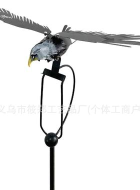 工艺品铁艺摇摆老鹰户外园林装饰摆件田园金属户外摆件工艺品