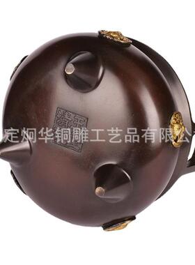 厂家三足五福香炉烧香炉双耳香炉铜香炉供奉礼品装饰品摆件