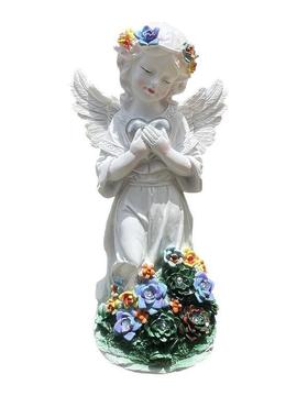 田园风花仙子太阳能树脂工艺品摆件花园庭院别墅装摆饰品家居手工