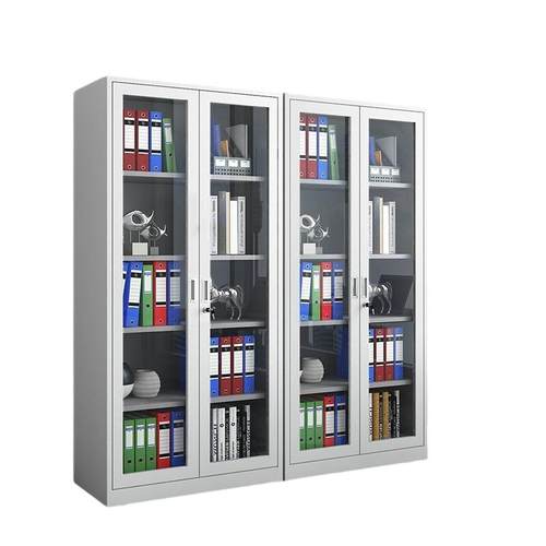 文件柜办公柜钢制铁皮柜资料柜财务室凭证柜收纳档案柜带锁储物柜