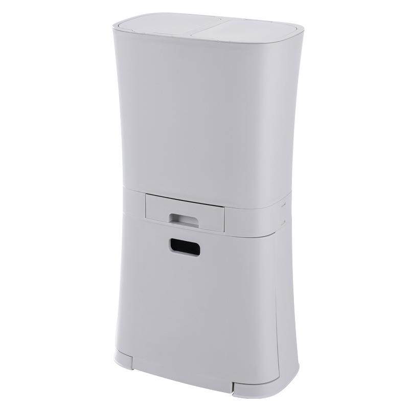 垃圾桶带盖子特大号夹缝垃圾桶垃圾箱家用厨房垃圾分类双层垃圾筒