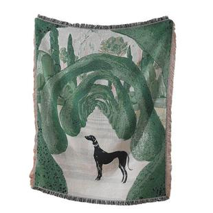 定制轻奢提花挂毯棉线毯沙发巾办公室午睡盖毯高档礼品毯壁毯设计