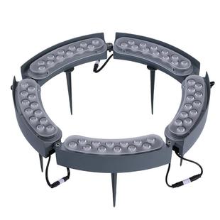 抱树灯户外防水环形插地射树灯景观市政七彩圆形箍抱柱灯超亮