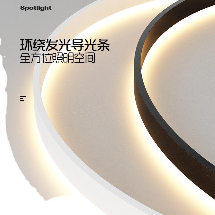 卧室吊灯性现代简约主卧2023年新极简设计师款个房间灯书灯房具