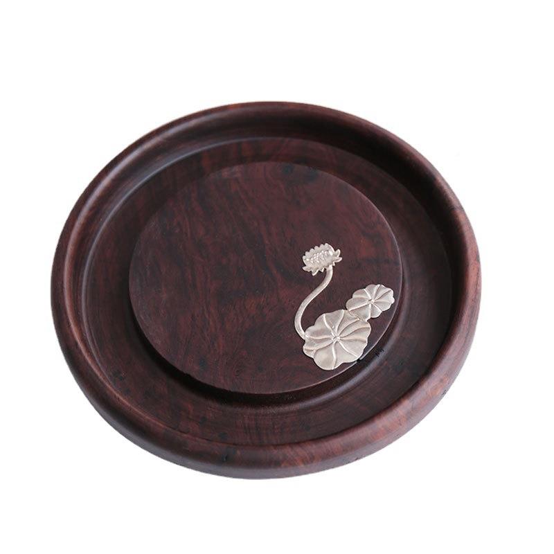 黑檀实木承养壶垫壶茶壶垫紫砂壶托泡托盘茶具配件干台架黑檀壶承