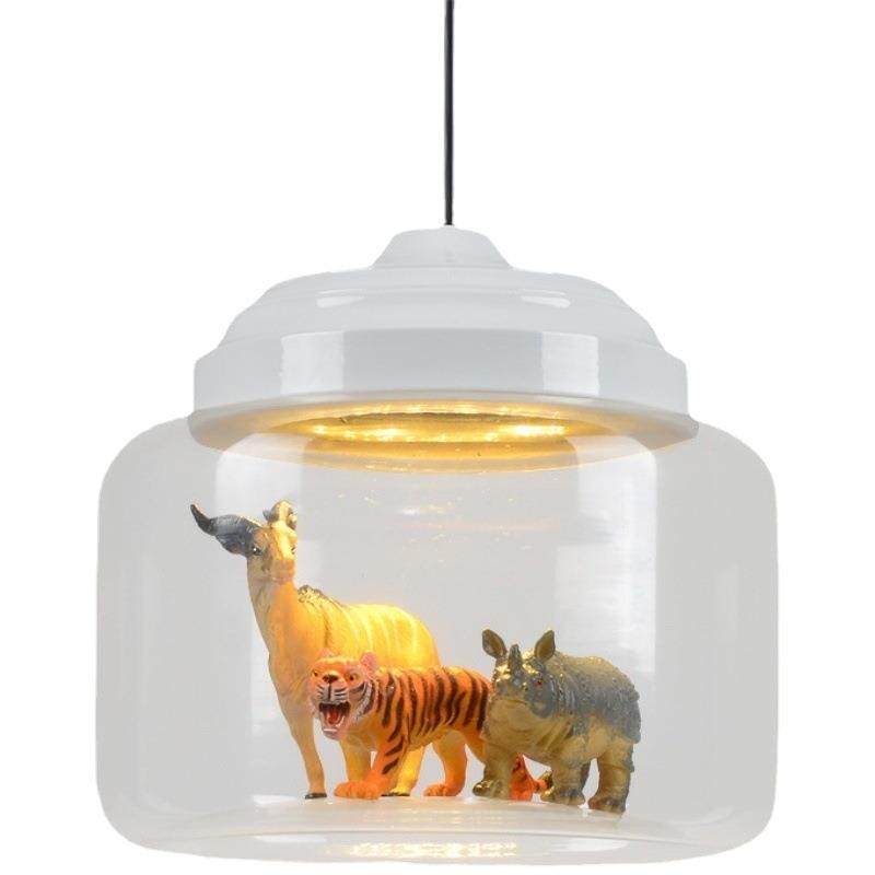 北欧灯具餐厅灯咖啡服装店铺简约现代创意卡通动物儿童房玻璃吊灯,家装灯饰光源,智能吊灯,淘宝优惠券,粉丝福利购,淘宝优惠卷