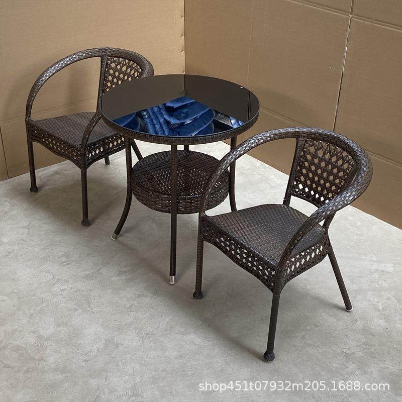 阳台藤椅三件套休闲庭院户外靠背椅子仿藤材料编织室内餐桌椅防晒,商业/办公家具,商用藤编家具,淘宝优惠券,粉丝福利购,淘宝优惠卷