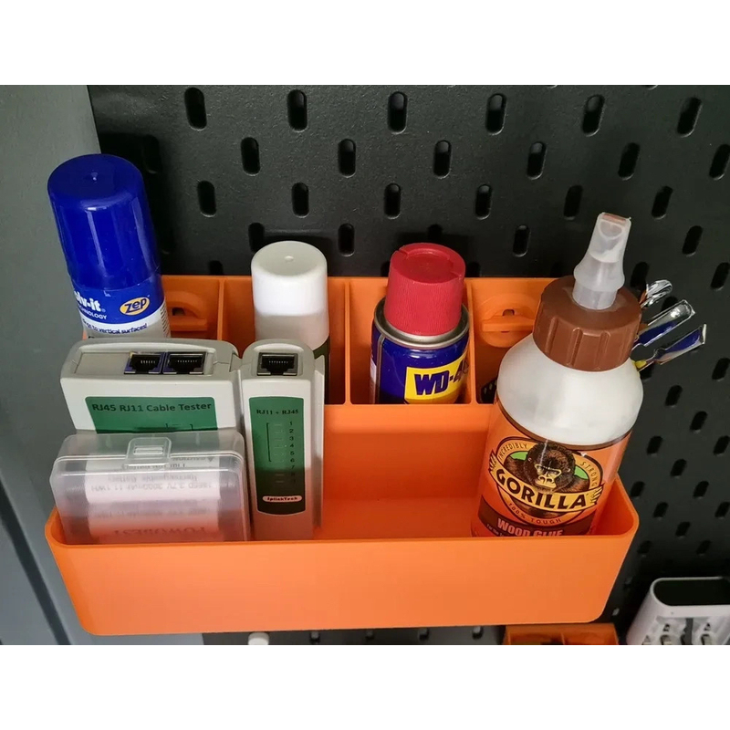 适用宜家SKADIS 宜家洞洞板配件 收纳盒5个分区容器