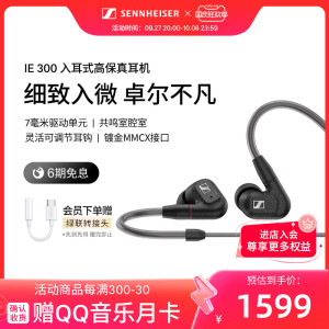 SENNHEISER/森海塞尔IE 300入耳式高保真HIFI音乐耳机旗舰店官网