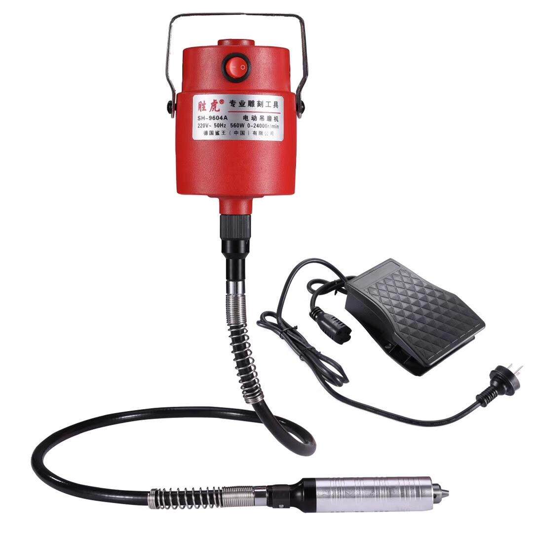 胜虎吊磨机玉石雕刻机大功率打磨机切割机手柄抛光翡翠雕刻笔软轴