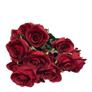 把束玫瑰新娘手捧花家居装饰婚庆用品摄影道具仿真花是18头玫