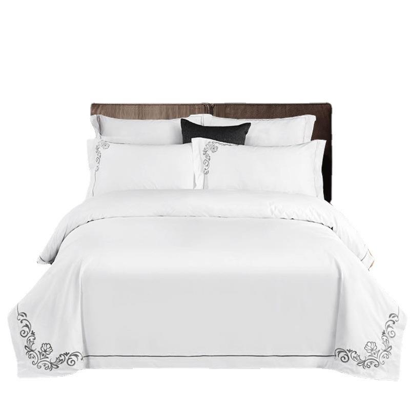 酒店四件套60支纯宾馆店布QFY草酒床上用品件套酒棉店布草可定