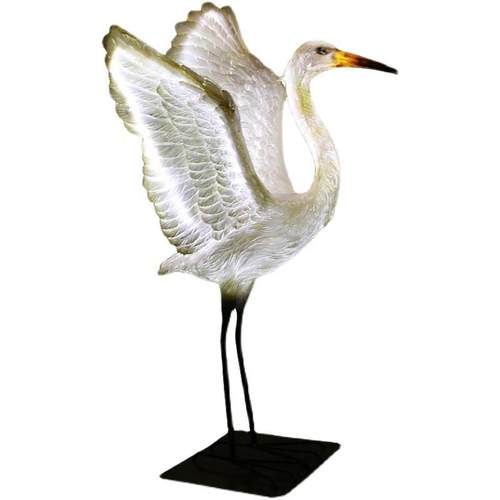 户外园林仿真白鹭别墅庭院假山水池造景装饰摆件大型鸟类模型雕塑