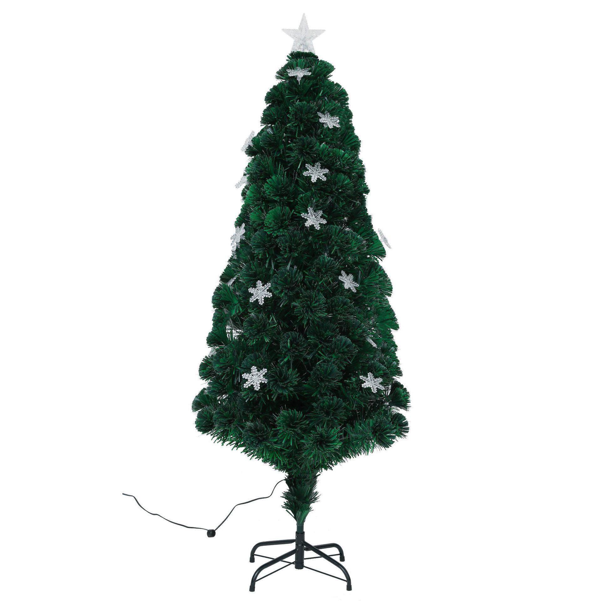 LED光纤雪花圣诞树厂家商场橱窗家居节日氛围布置装饰品摆件